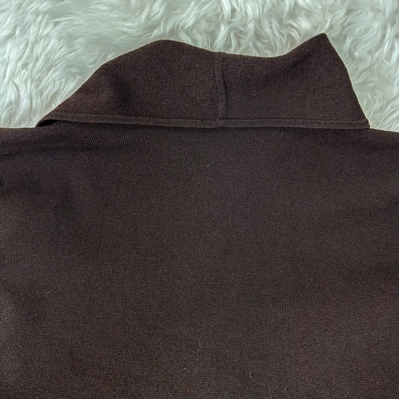 EILEEN FISHER WOMENS BROWN BUTTON FRONT CARDIGAN SWEATER L - Picture 12 of 14